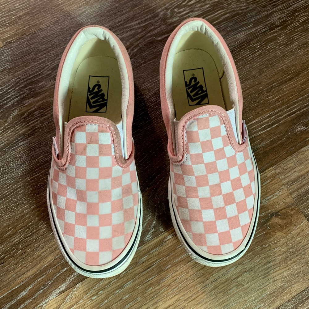 Pink checkered vans